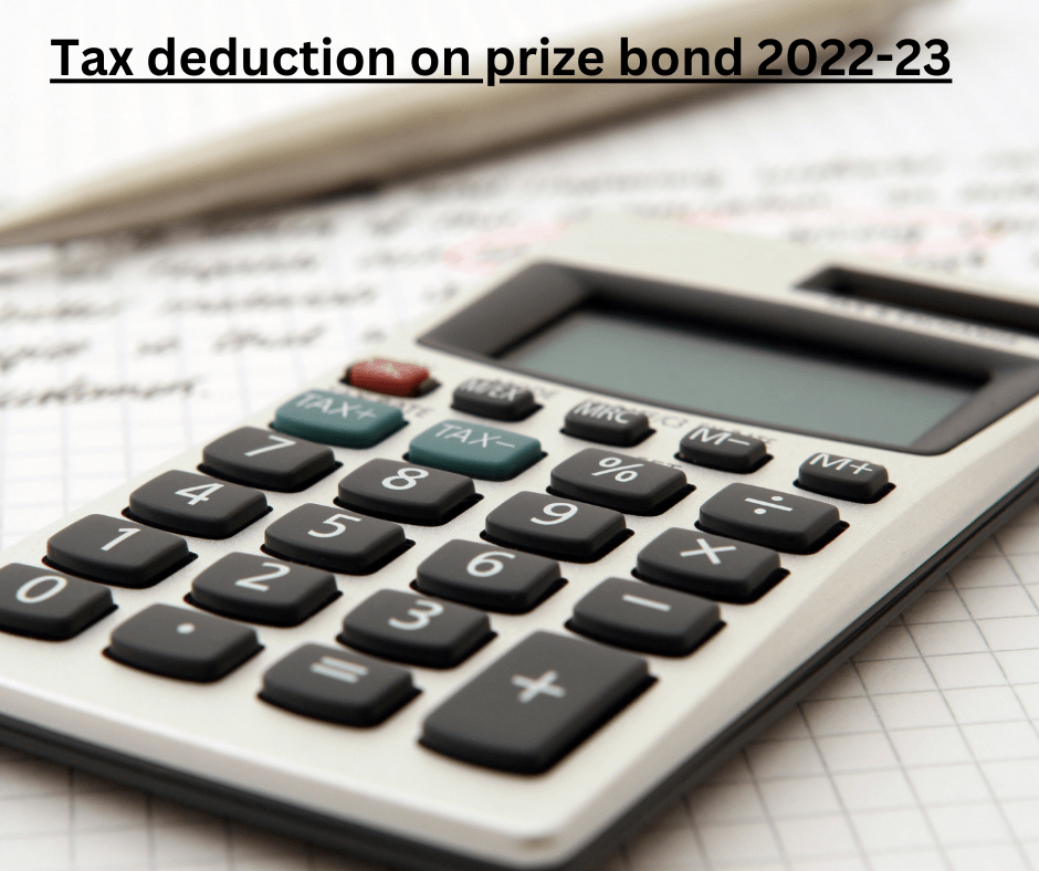 How much tax on prize bond is in Pakistan