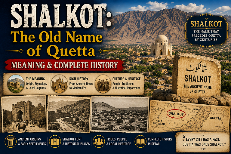 Shalkot The Old Name of Quetta