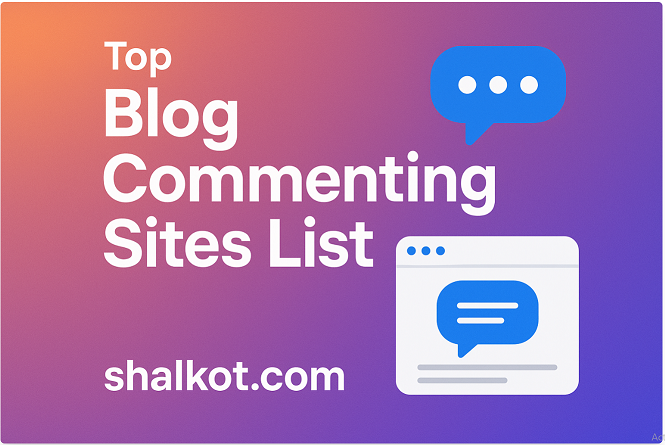 Blog Commenting Sites List