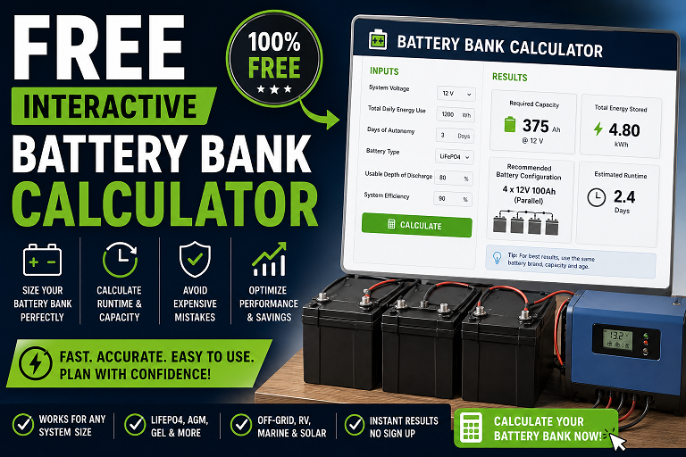 Free Interactive Battery Bank Calculator