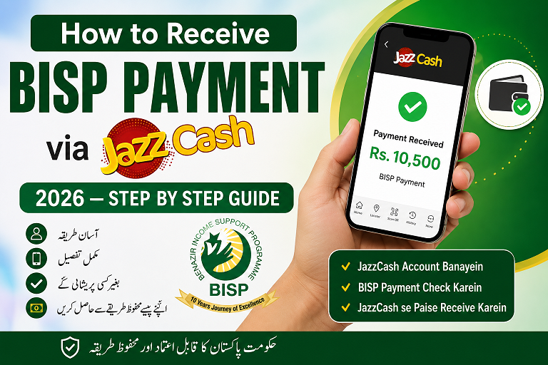 How to Receive BISP Payment via JazzCash 2026