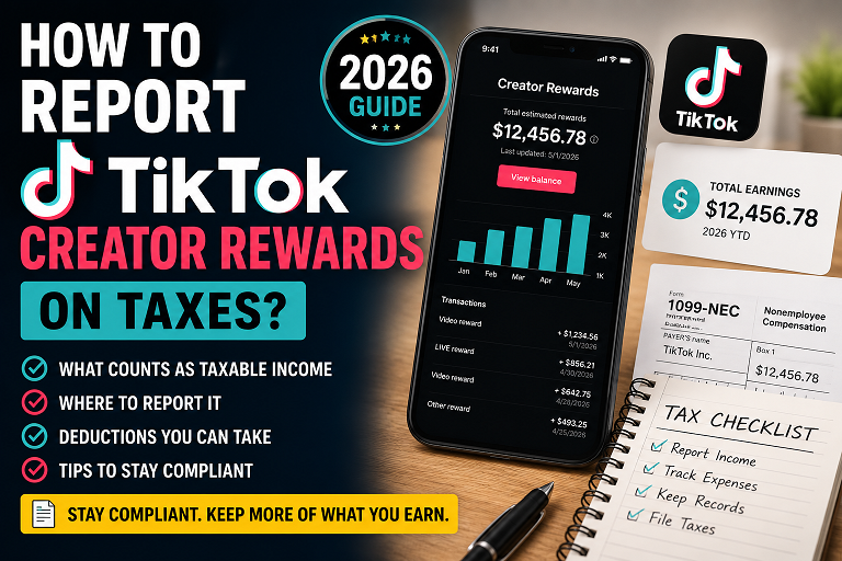 How to Report Tiktok creator rewards on Taxes