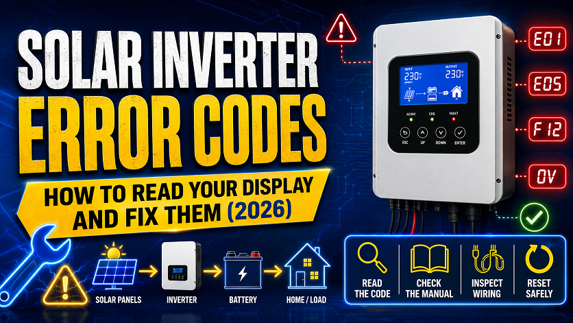 solar inverter error codes how to fix